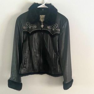 Cripple creek Women's genuine leather jacket